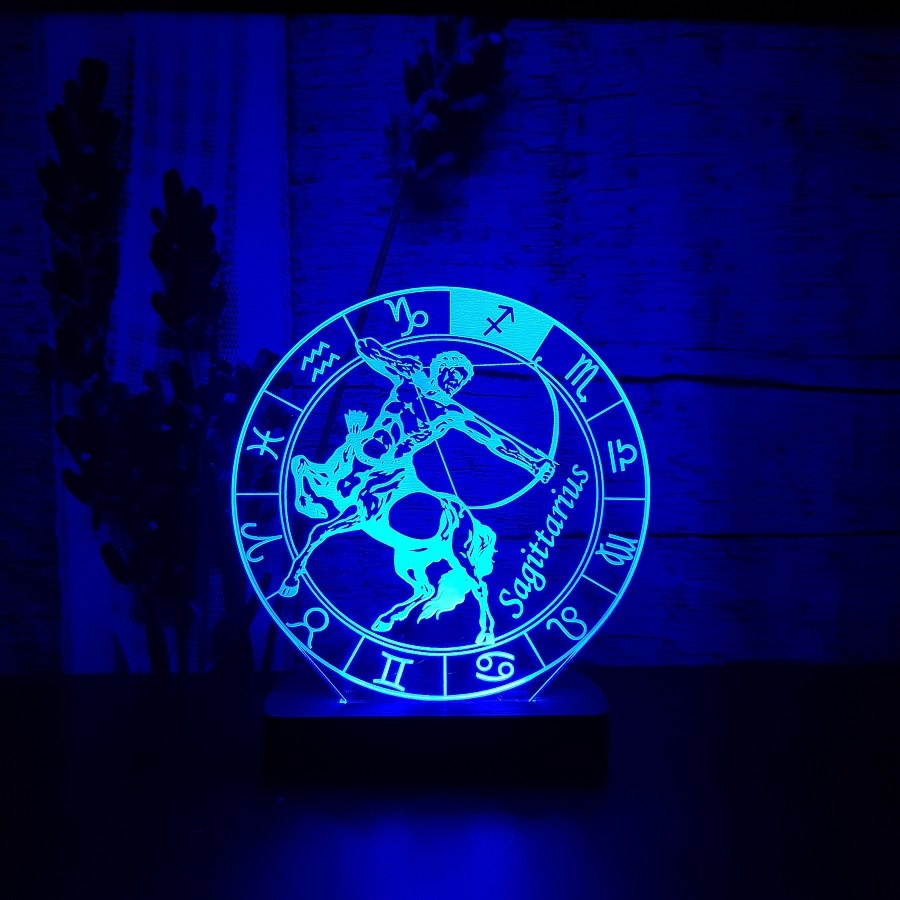 Đèn Ngủ 12 Cung Hoàng Đạo, Đèn Led 3D Decor Phòng, Qùa Tặng Ý Nghĩa