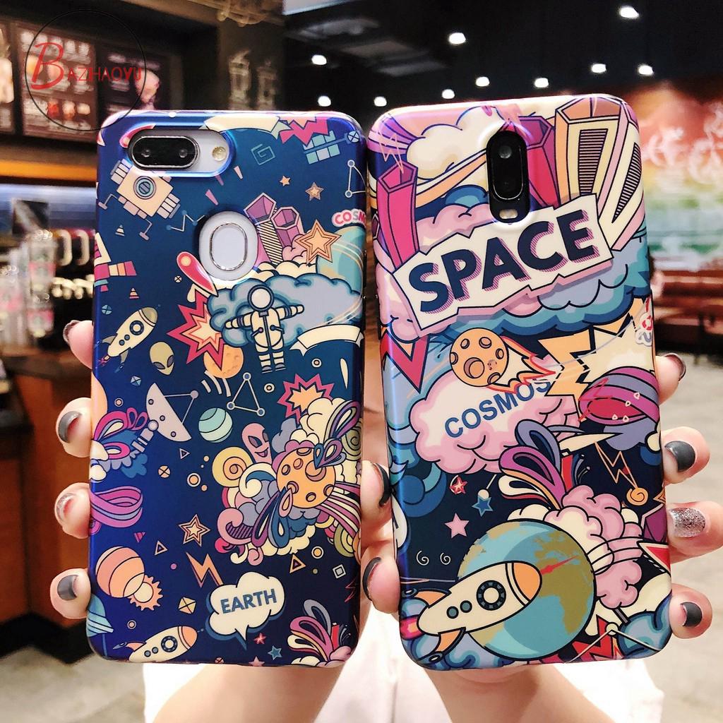 Ốp điện thoại nhựa cứng SPACE IMD cá tính cho Samsung Note 8 9 S8 S9 S10 Plus S10E