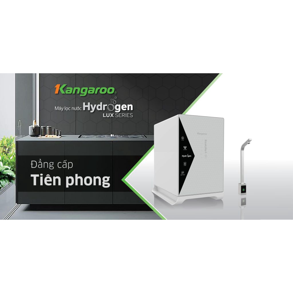 Máy lọc nước Hydrogen Kangaroo RO 5 lõi UNDERSINK thân vỏ trắng KG100HU+