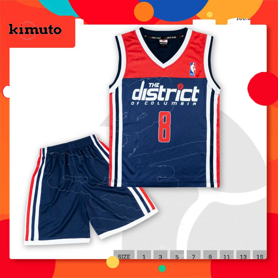 Quần áo bóng rổ ️🏀đồ bóng rổ trẻ em The district xanh đen️🏀 đồ bộ trẻ em tay ngắn Vải mè cao cấp