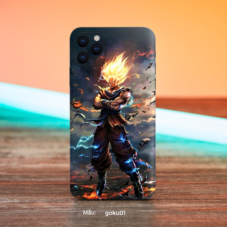 Dán Skin điện thoại hinh SonGoku, Cho Iphone 6/ 7/ 8/ X/ XS/ XS Max/ 11/ 11 Pro Max Và Các Dòng Máy Android