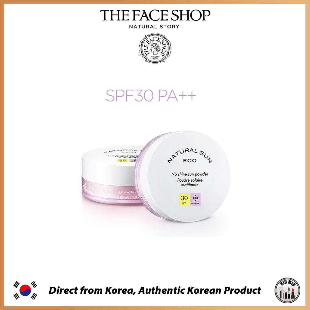 THE FACE SHOP NATURAL SUN ECO No shine sun powder SPF30 PA++ 13g *ORIGINAL KOREA*