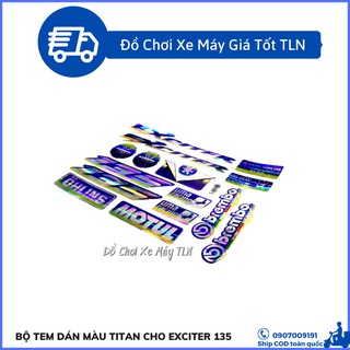Bộ tem màu titan cho xe exciter 135