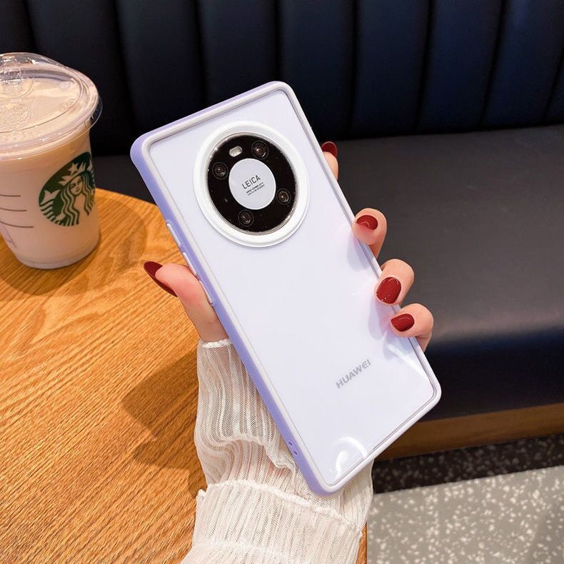 Ốp điện thoại khung màu tương phản bảo vệ toàn diện cho Huawei Mate30 4Pro Mate 40RS Porsche P30 P40 P50 Pro