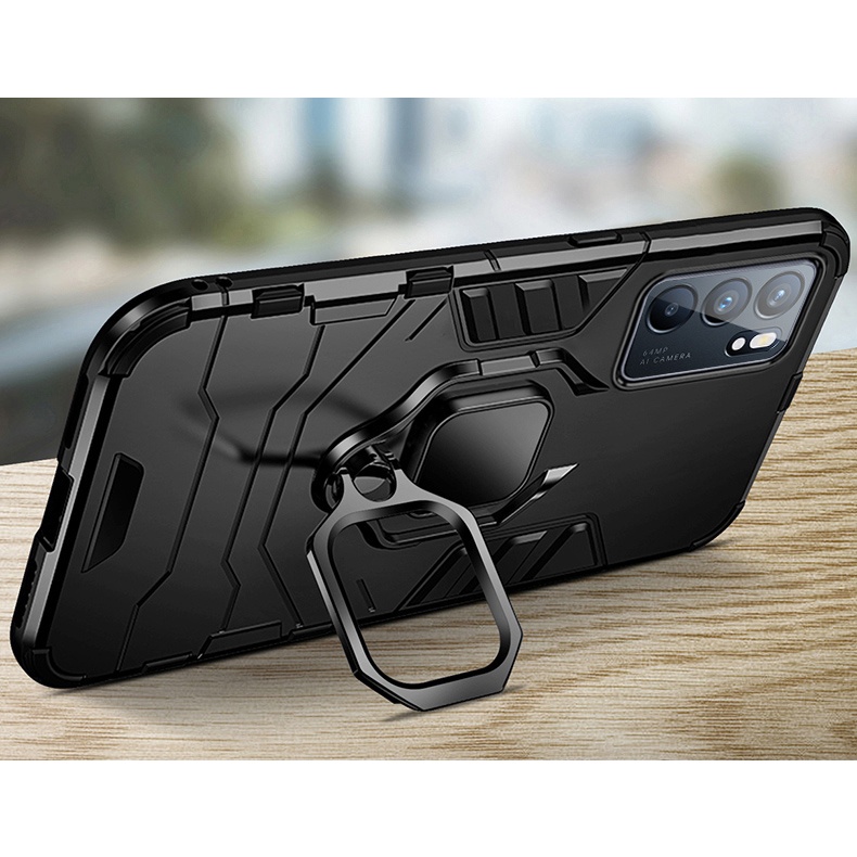 Ốp Lưng OPPO RENO 6 5G, 6Z 5G Chống Sốc Iron Man Màu Đen
