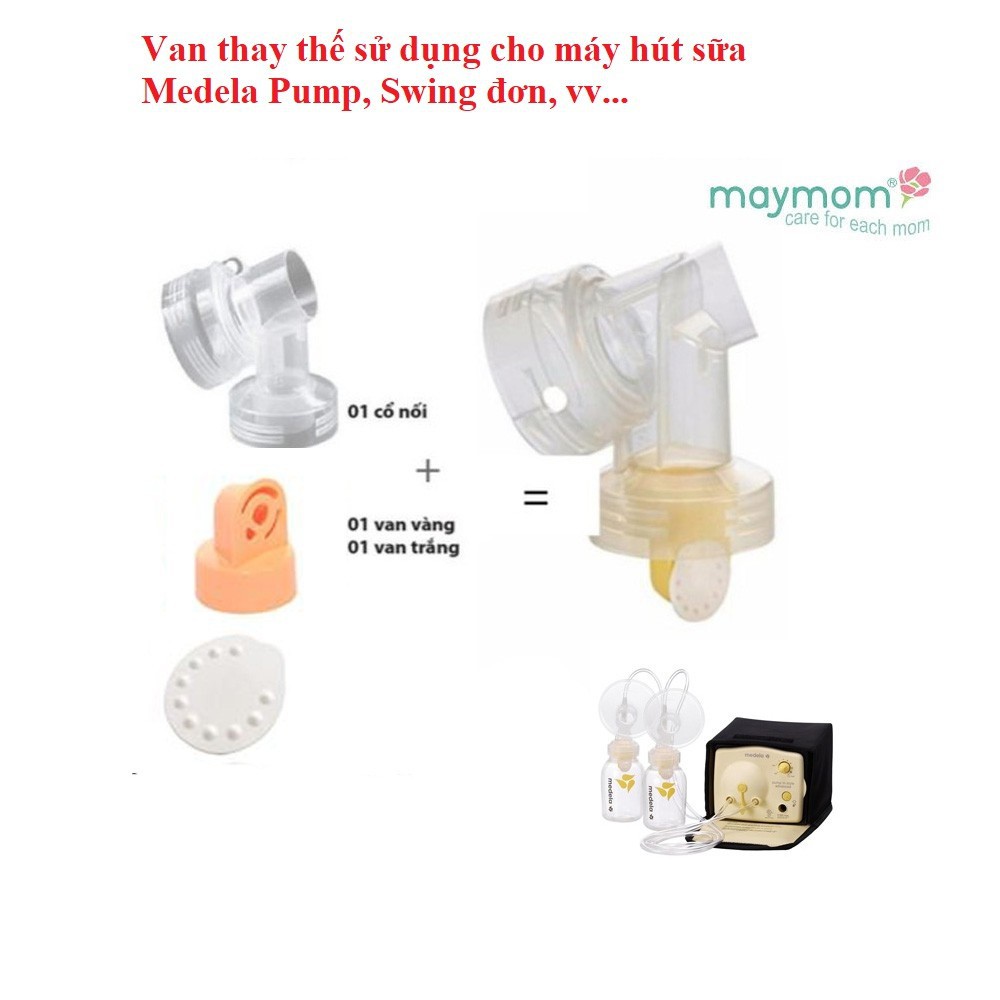 Phụ kiện máy hút sữa| Van vàng Maymom - Tương thích với máy Medela (Pump in Style, Symphony, Swing đơn, Harmony, Mini E