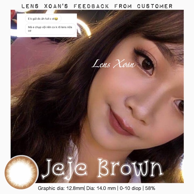 Áp tròng JEJE BROWN- OLENS ( LENS XOẮN): NÂU TRONG TỰ NHIÊN