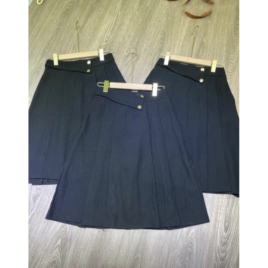 CHÂN VÁY XẾP LY DÀI QUA GỐI PHỐI 2 CÚC SIÊU SANG | BigBuy360 - bigbuy360.vn