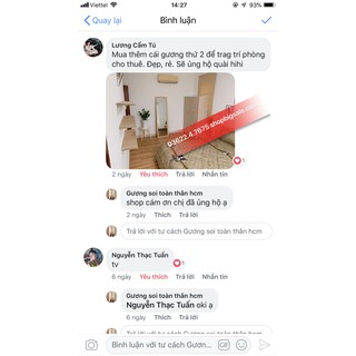 Gương soi toàn thân vân gỗ