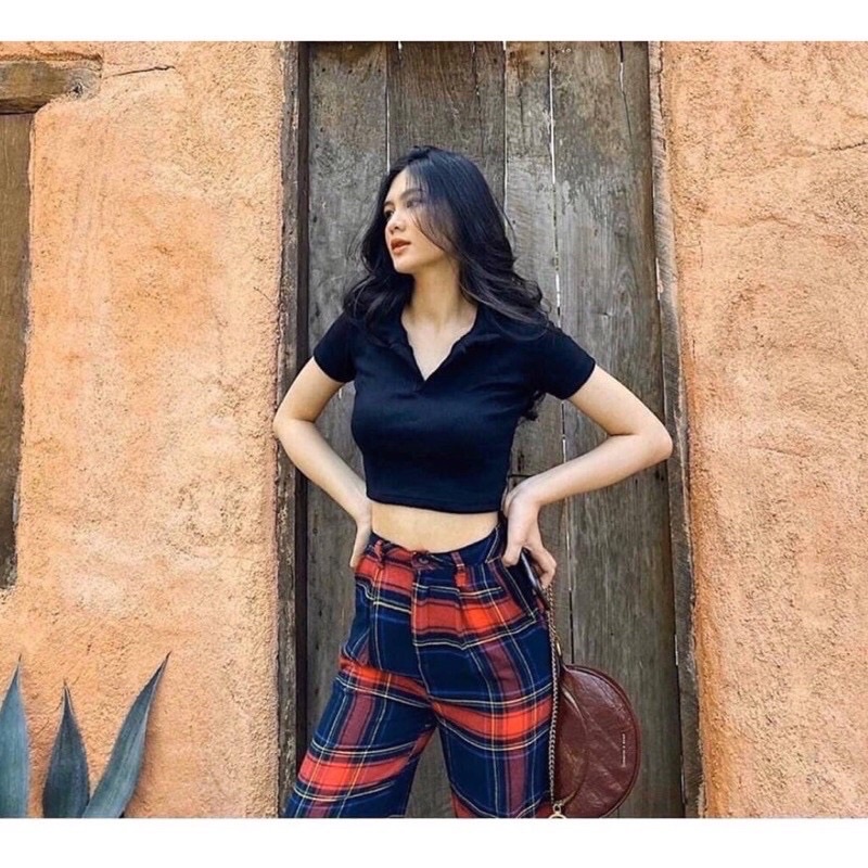 Áo Polo croptop Zara Auth HÀNG SẴN CÓ ẢNH THẬT