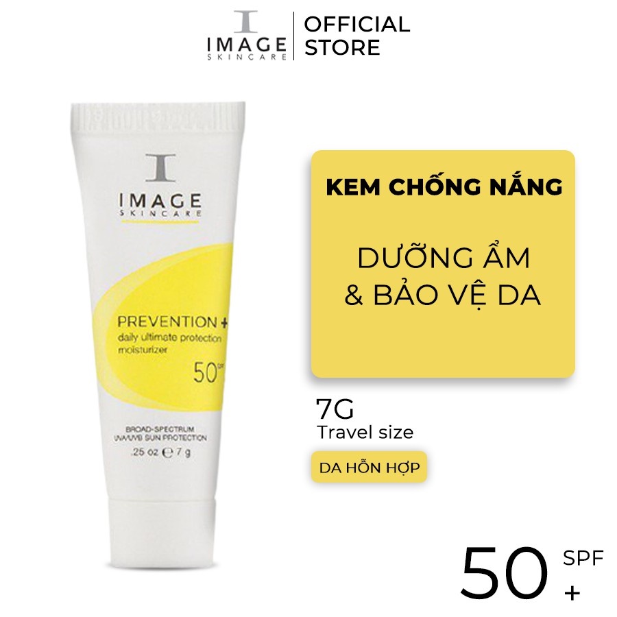 Kem chống nắng cho da hỗn hợp Image Skincare Prevention+ Daily Ultimate Protection Moisturizer SPF50+ 7g