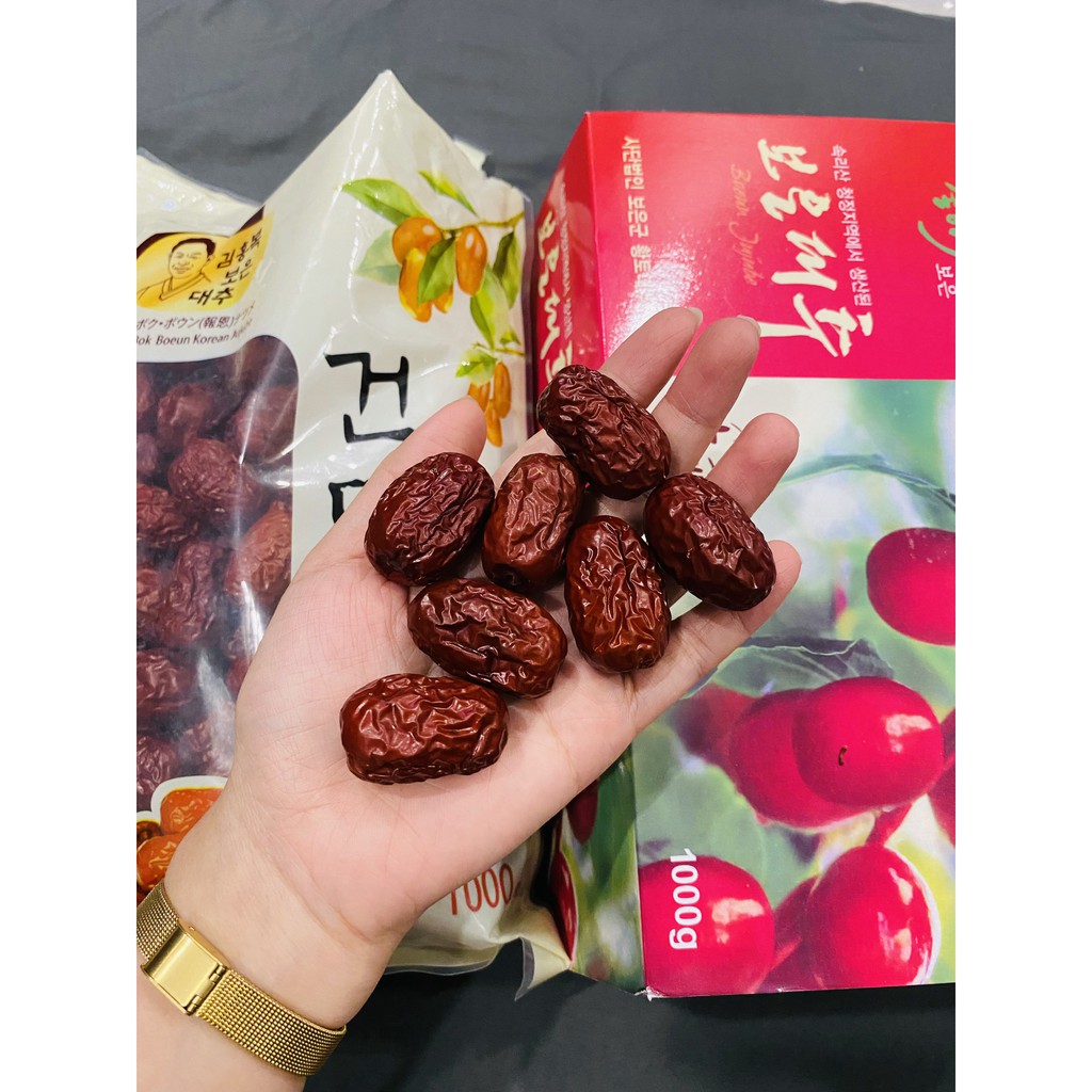 Táo Đỏ Sấy Khô Jujube Hàn Quốc Hộp 1KG (HSD 5 năm)