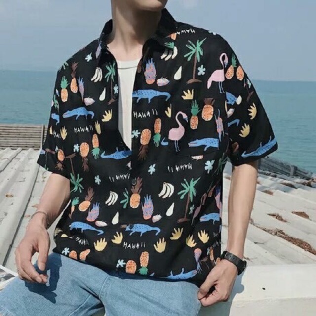 Sơ mi họa tiết dễ thương