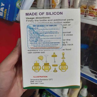BÌNH SỮA SILICOL 2 IN 1 BABYLOVE