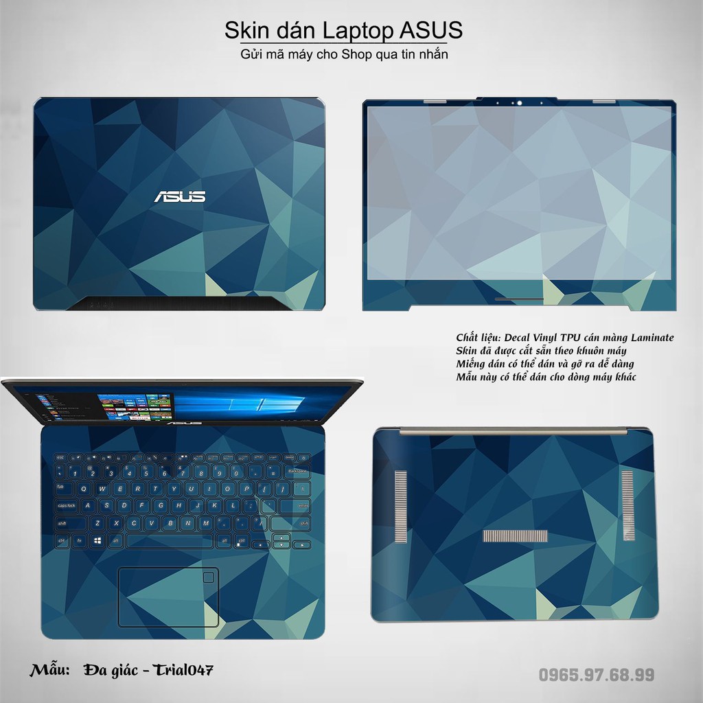 Skin dán Laptop Asus in hình Đa giác _nhiều mẫu 8 (inbox mã máy cho Shop)