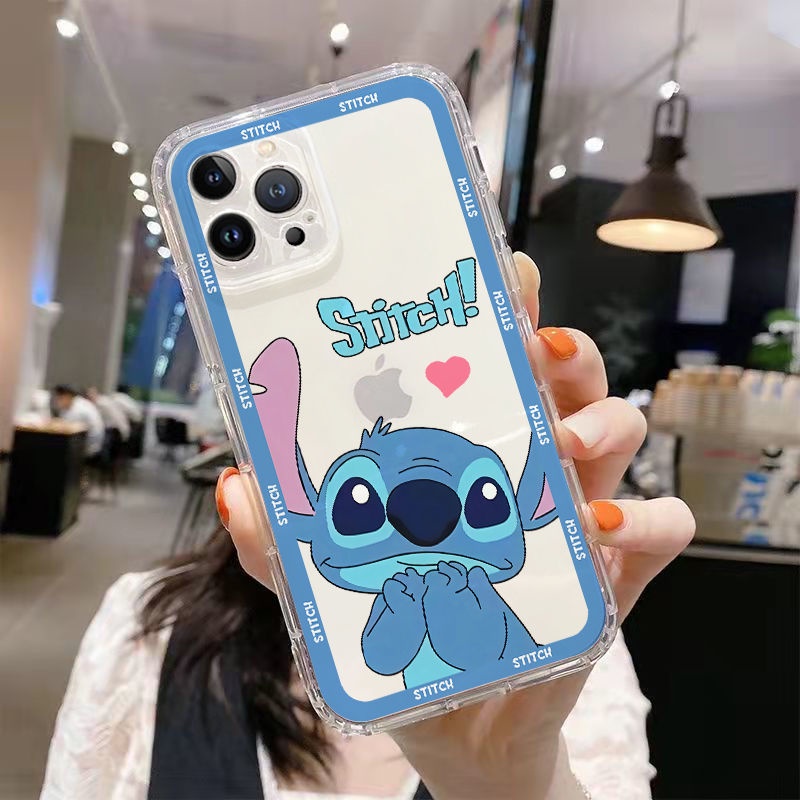 DISNEY Ốp Điện Thoại Mềm Trong Suốt Chống Sốc In Hình Lilo & Stitch Cho iPhone 11 13 12 Pro Max SE 2020 X XR XS ip 8 7 6Plus 5