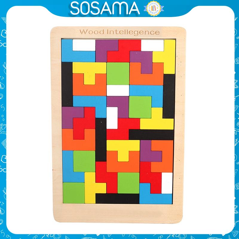 Đồ Chơi Xếp Hình Gỗ SOSAMA Đồ Chơi Giáo Dục Trí Uẩn Tangram Nga Phát Triển Tư Duy Thông Minh TE-001212