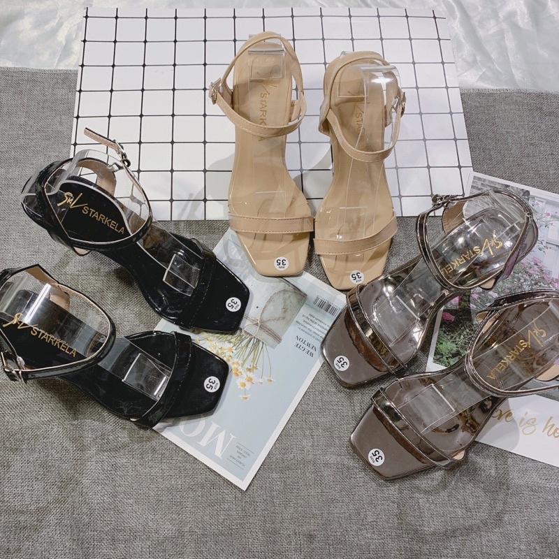Sandal cao gót quai mảnh gót nhọn mới kiểu dáng công sở cực tôn dáng hàng vnxk ảnh thật