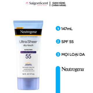 [Mẫu mới] Kem chống nắng Neutrogena Ultra Sheer Dry-touch SPF 55 ( Value Size - 147mL )