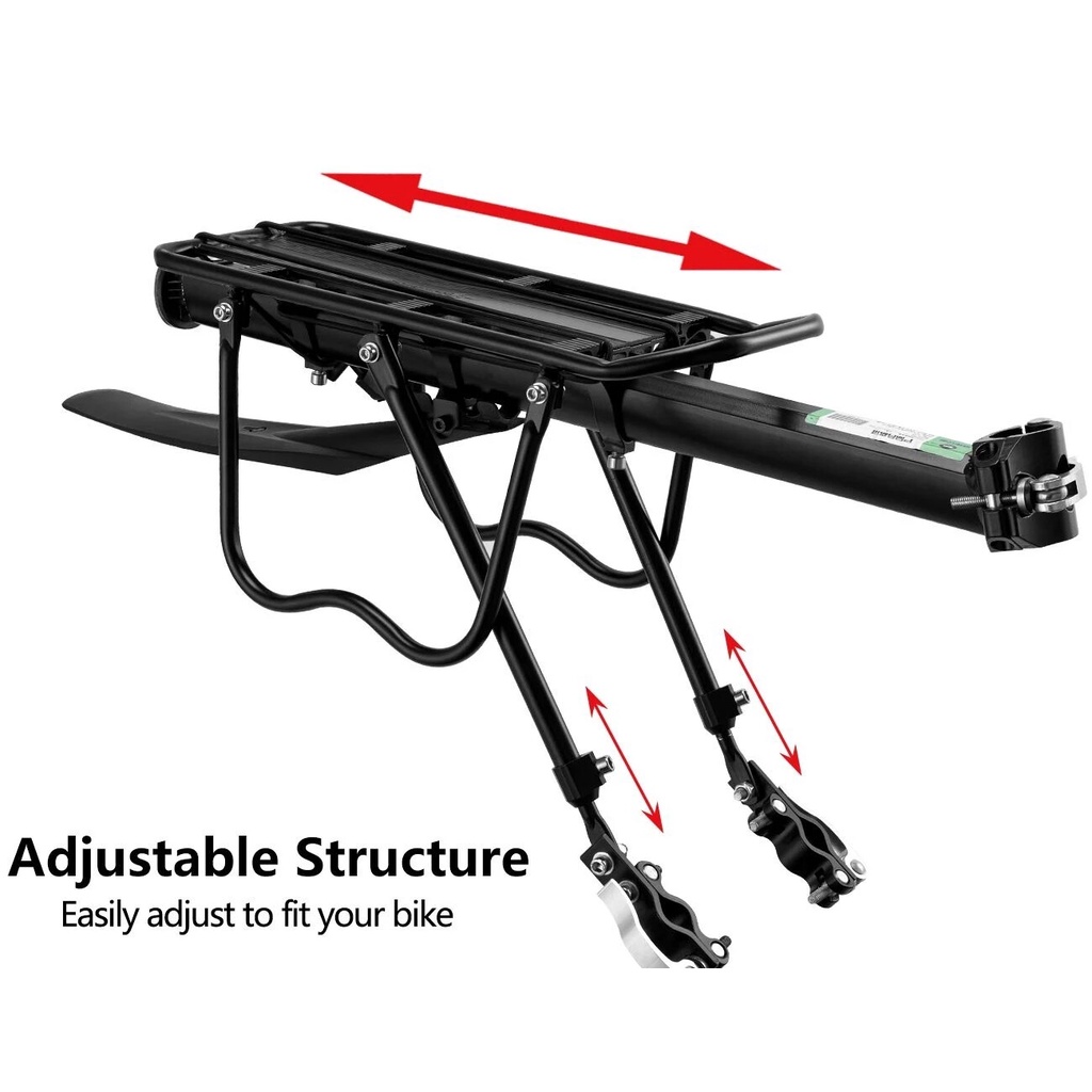 Giá để đồ ROCKBROS gắn yên sau xe đạp leo núi có tấm chắn bùn chịu tải 110-165 lb