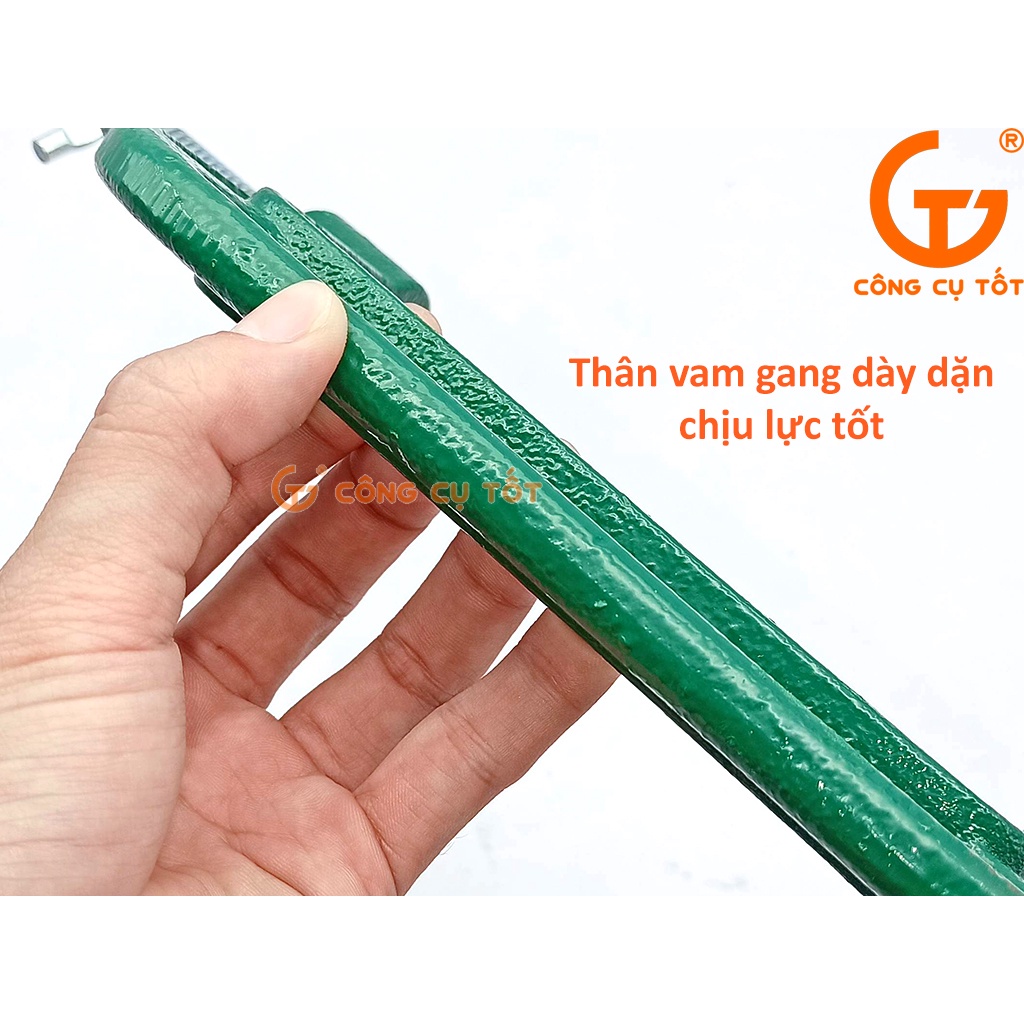 Vam gang chữ C màu xanh lá 6 inch