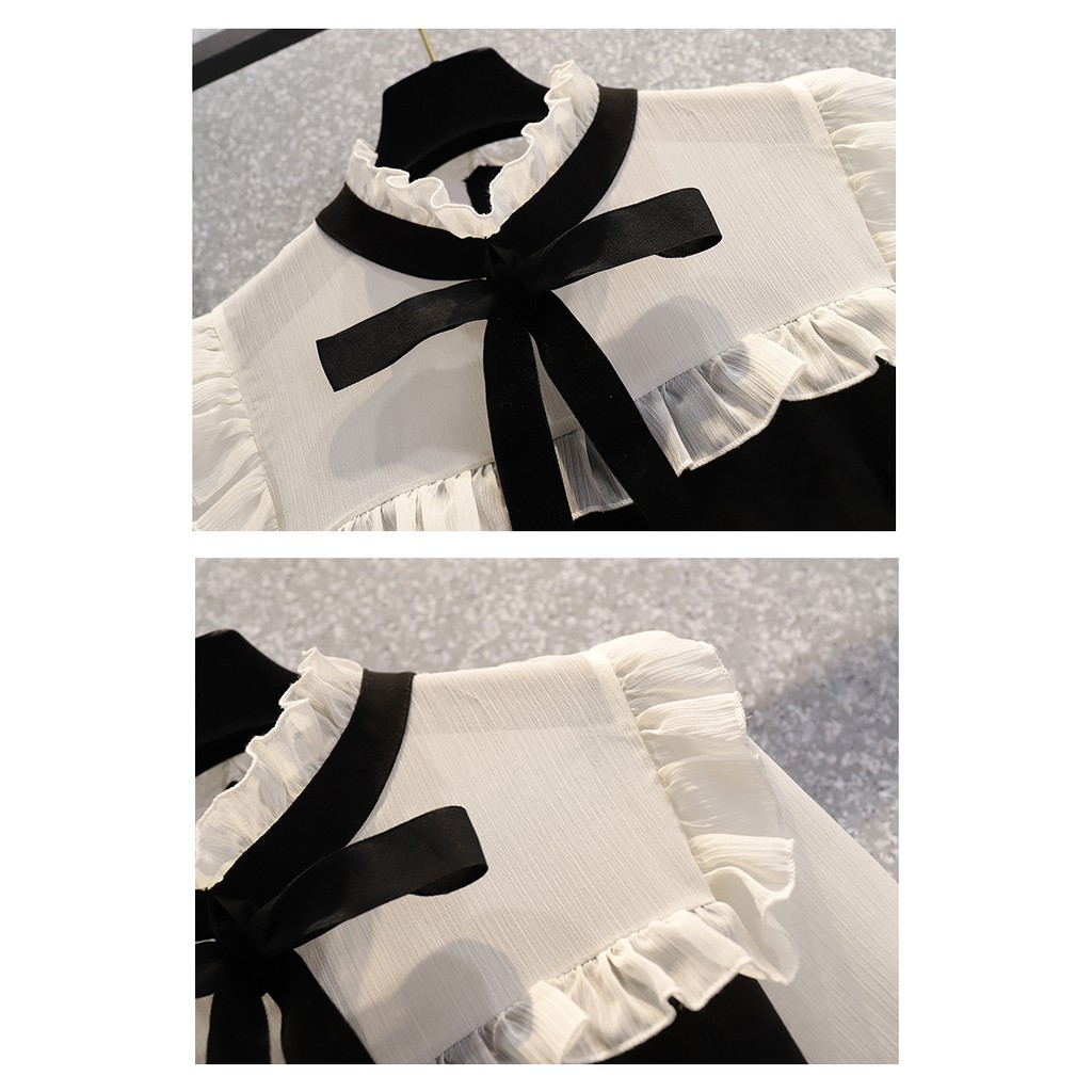 🌸Sẵn Size M,L,XL🌸 Váy Nhung Bigsize Cổ bèo Thắt Nơ Trẻ Trung Tiểu Thư 🌸Hàng Quảng Châu | BigBuy360 - bigbuy360.vn