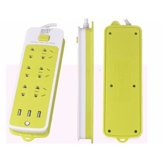 Ổ CẮM ĐIỆN 6 PHÍCH CẮM, 3 CỔNG USB - V1