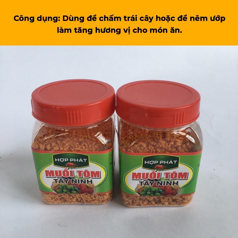 Muối tôm Tây Ninh loại 1 hạt to Hòa Phát siêu cay hủ 100gr ăn trái cây đặc sản Tây Ninh thơm ngon an toàn vệ sinh