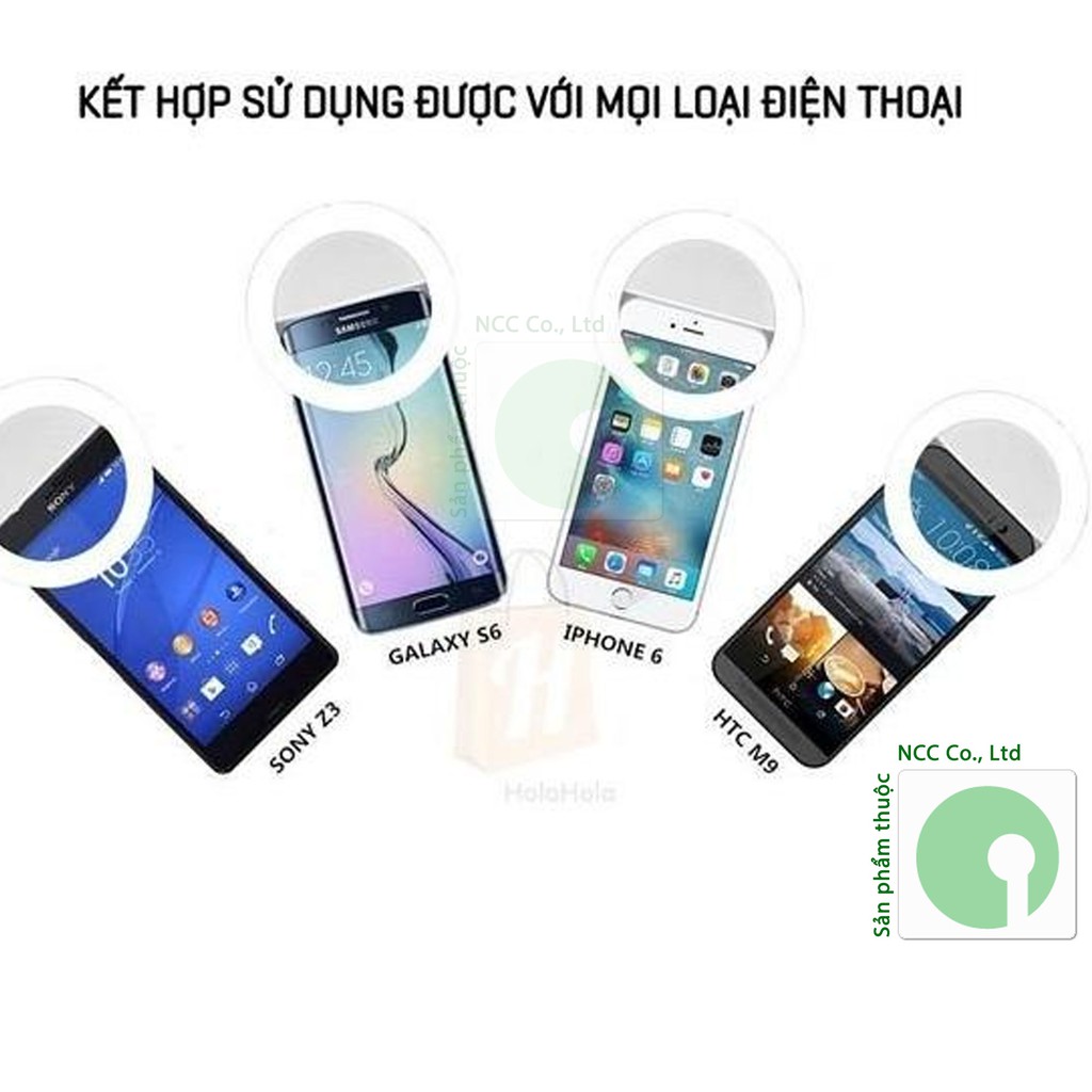 Kẹp đèn LED tự sướng Selfie tăng cường 3 chế độ sáng - đẹp mịn hơn khi chụp hình - NDHS-4098-LedSelfie