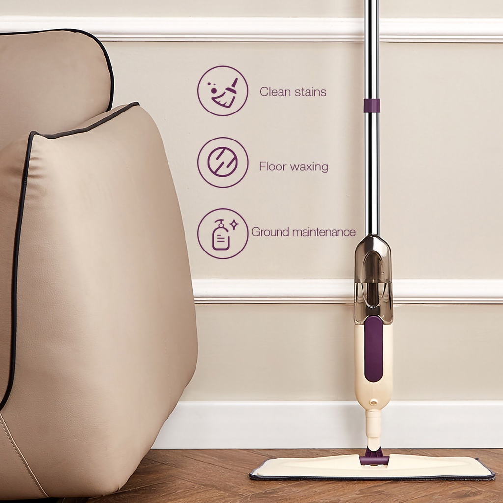Có thể bán buôn Cây lau nhà phun nước Diện tích rộng 98cm Thiết kế nhẹ với bình chứa 400ml Virgina056 Hàng giao ngay