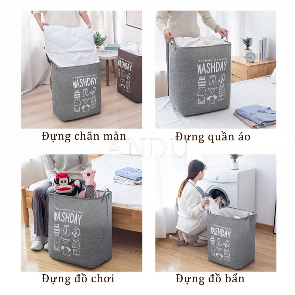 Túi đựng Quần Áo Túi Đựng Đồ Chăn Màn Washday Gấp Gọn Siêu Tiện Lợi