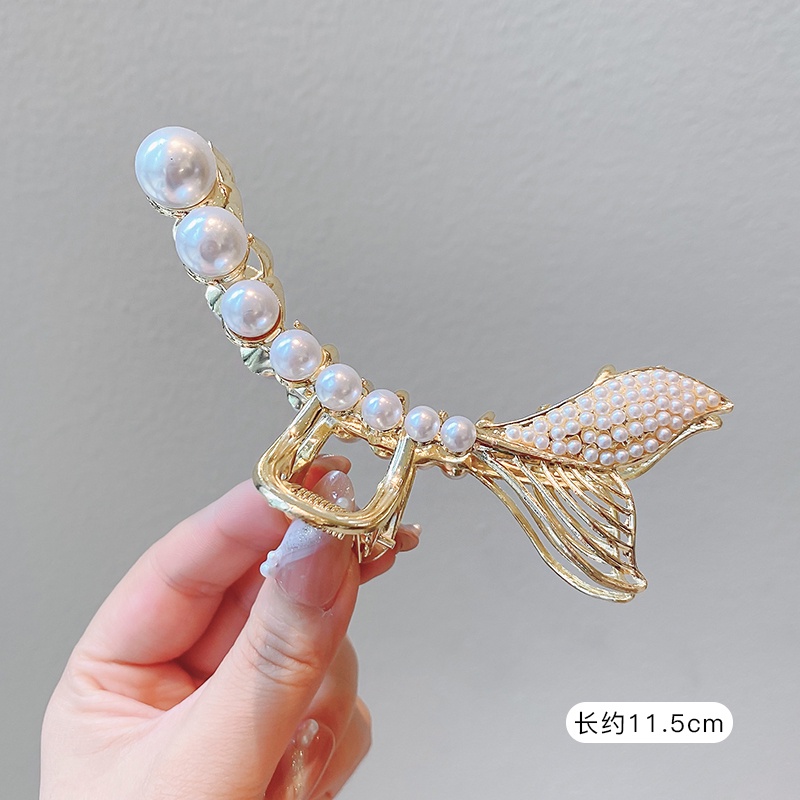 Kẹp Tóc Kim Loại Cỡ Lớn Phối Tua Rua Hình Bướm Phong Cách Hàn Quốc