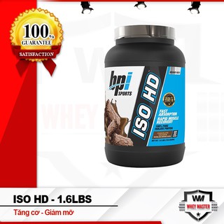 [+ Quà] sữa tăng cơ bắp thon gon cơ thể 100% Isolate Whey Bpisports Iso HD 1.6 Lbs (22 lần dùng)  - Chính hãng