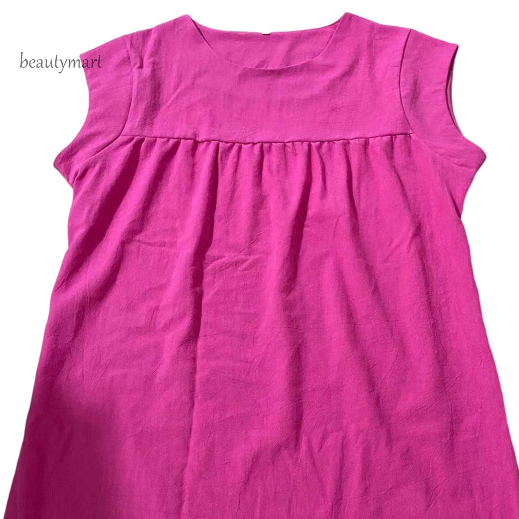 Đầm Ngắn Không Tay Dáng Suông Rộng Thoải Mái Thời Trang Cho Nữ