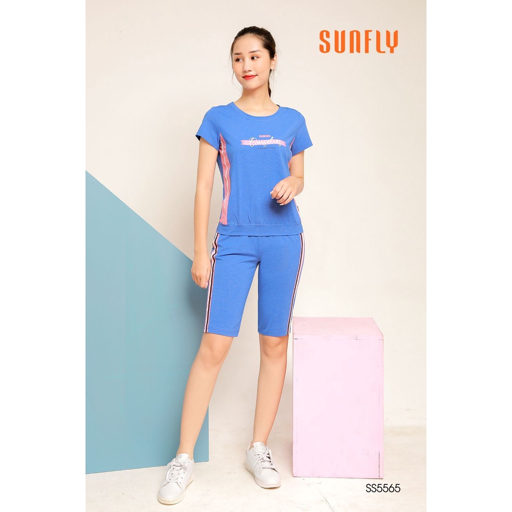 Bộ đồ mặc nhà thể thao áo cộc, quần ngố SUNFLY SS5565
