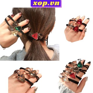 Dây buộc tóc đính đá giả kim cương sang chảnh xop.vn