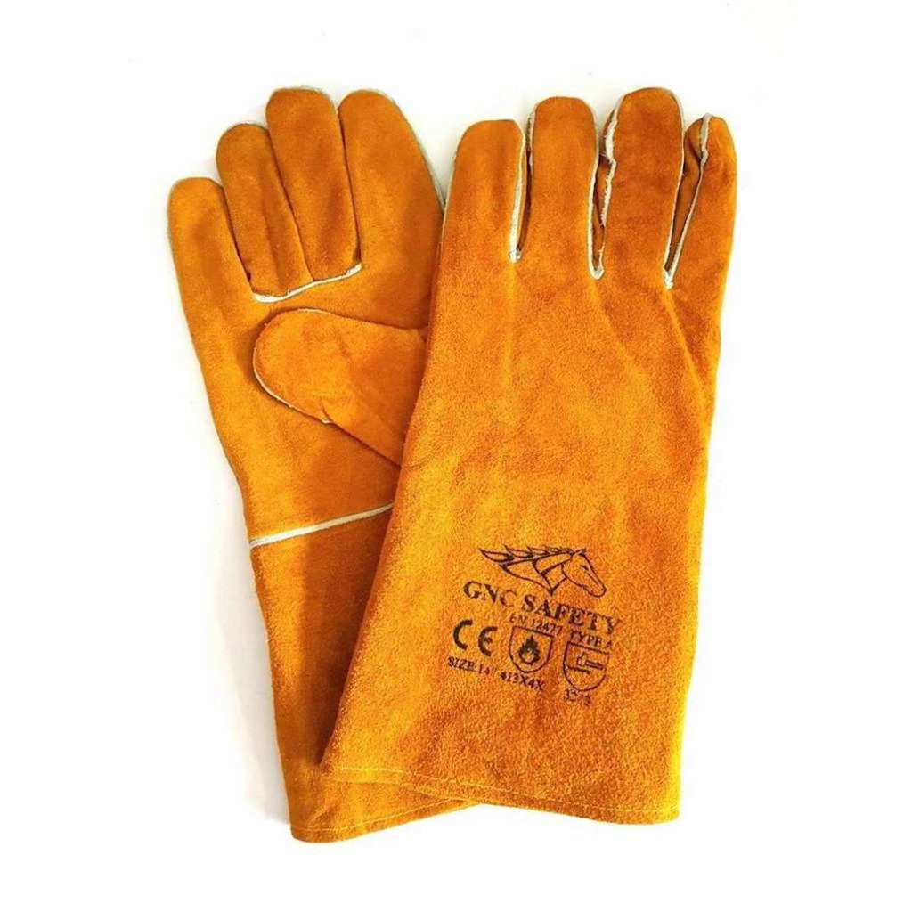 Găng tay hàn chịu nhiệt Thinksafe, bao tay da thợ hàn chuyên dùng, chống nóng, chống cháy, chịu nhiệt, độ bền cao - GNC