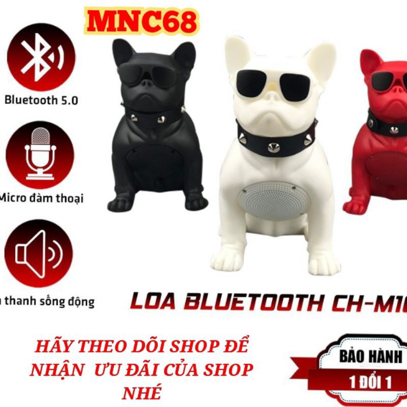 Loa Bluetooth chó bull dễ thương siêu bass âm thanh trung thực giá tốt nhất free ship