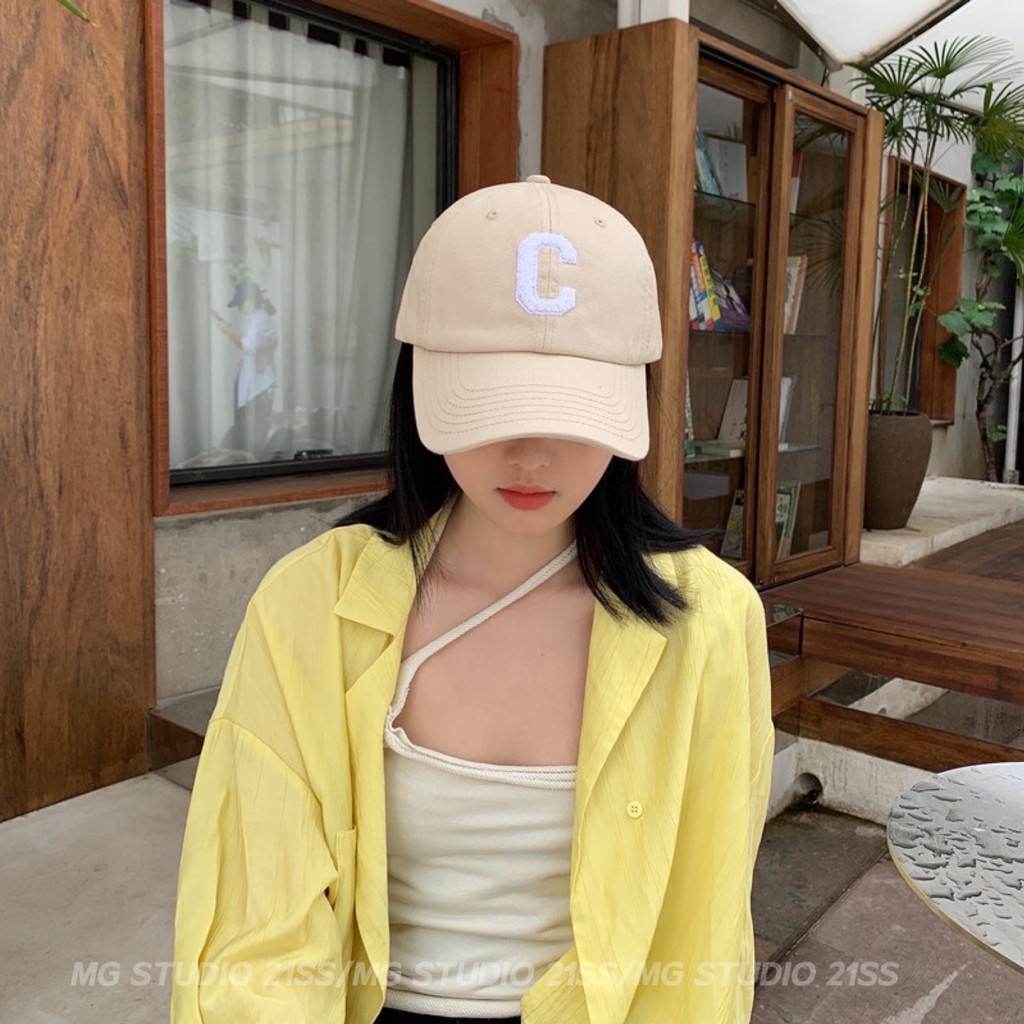 Mugua Sản Phẩm MG STUDIO / c Mũ Bóng Chày In Chữ Đơn Giản Thời Trang Đường Phố Hàn Quốc Dễ Phối Đồ Cho Nữ