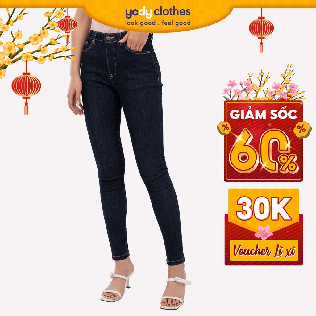 Quần jean nữ YODY lưng cao ôm tôn dáng phù hợp đi chơi, công sở QJN3102 | BigBuy360 - bigbuy360.vn