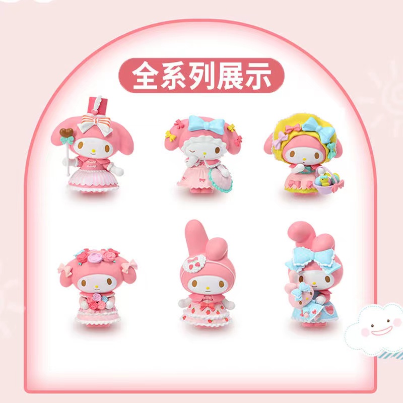 Sanrio Đồ Chơi Búp Bê Melody Cầm Tay Để Bàn Trang Trí Tiệc Trà / Quà Tặng Cho Bé Gái