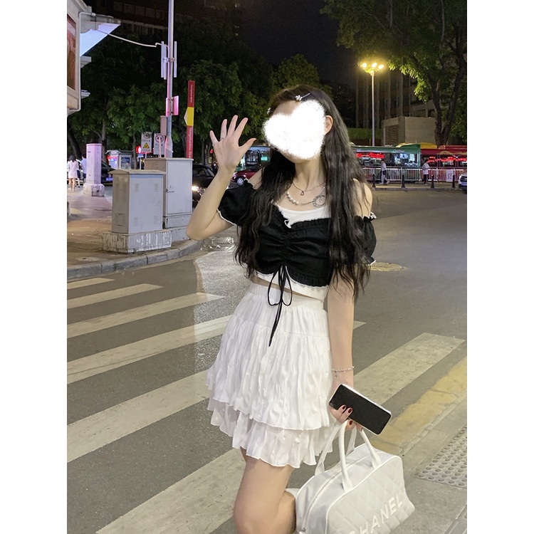 SUXI Áo Thun Tay Ngắn Trễ Vai Thiết Kế Mới Thời Trang Mùa Hè Dành Cho Nữ