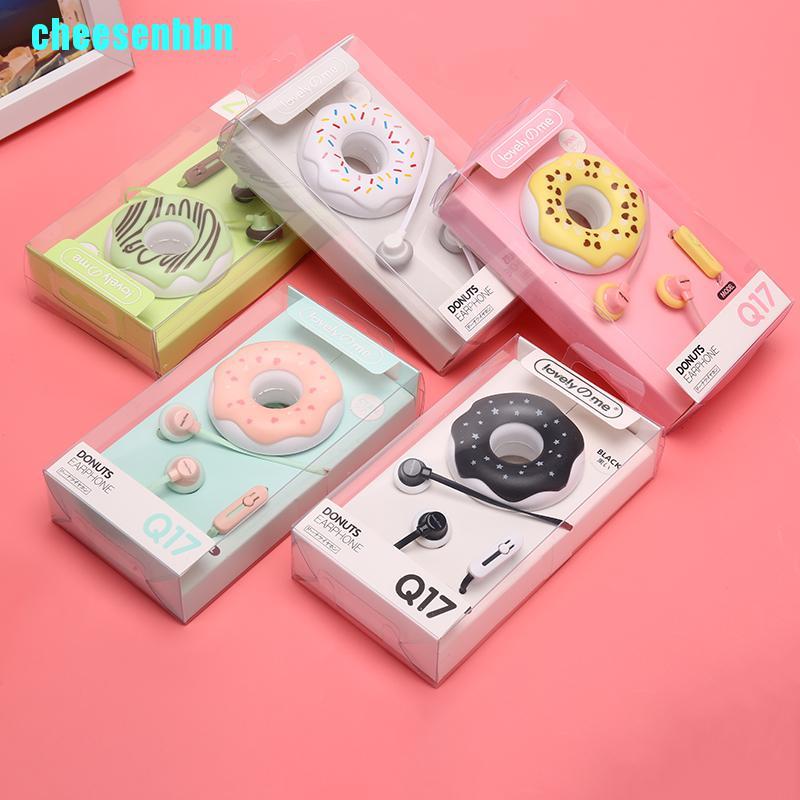 Tai Nghe Nhét Tai 3.5mm Hình Bánh Donut Dễ Thương