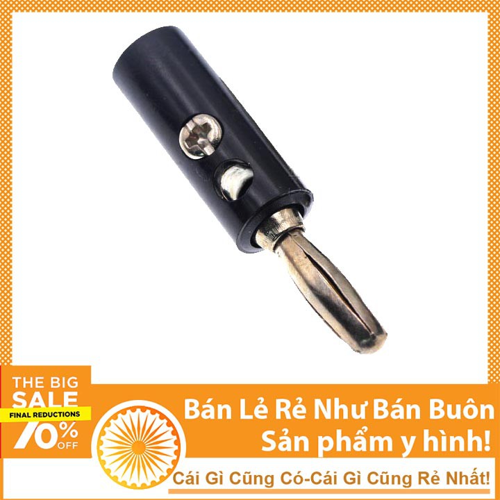 Combo 1 Jack Bắp Chuối 4mm Và 1 Đầu Jack JS910 Dài - Màu Đen