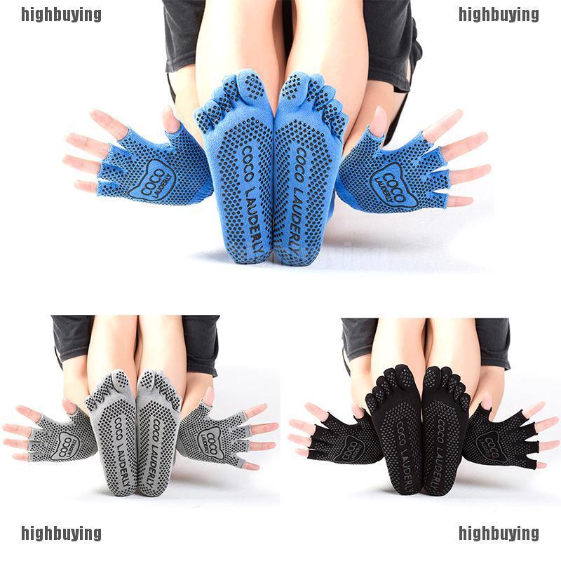 Đôi Tất Chân Cotton Hở Ngón Chống Trượt Nhiều Màu Sắc Cho Nữ