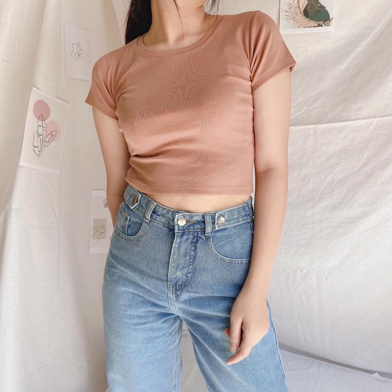 🌸🌸áo Basic Top cổ tròn không bao giờ lỗi thời🌸🌸📷📷ảnh thật toàn bộ📷📷Áo thun ôm cổ tròn- áo Basic | BigBuy360 - bigbuy360.vn