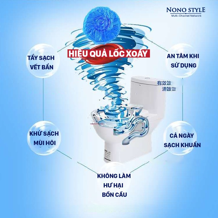 10 Viên Tẩy Bồn Cầu, Thả Bôn Cầu, Diệt Vi Trùng, Khử Mùi Nhà Vệ Sinh Tiện Dụng (1 Gói 10 Viên) - Tiện dụng