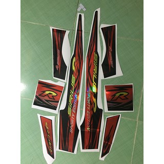 Tem sirius 110 crom R đỏ đen