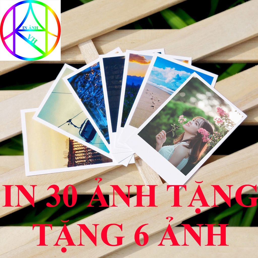 In ảnh Polaroid 6x9 (Tặng kẹp gỗ+dây hoặc ảnh)
