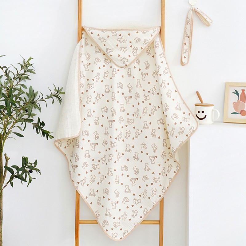 Chăn Quấn Em Bé Chất Cotton 3 Lớp Phong Cách Hồi Giáo Tiện Dụng